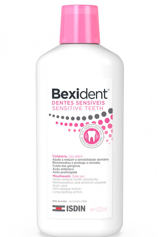 Isdin Bexident Sensitive Teeth Mouthwash Anti-cavity & Gum Care With Sodium Fluoride 500ml
