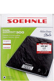 ميزان مطبخ رقمي Soehnle Page Compact 300 Slate عالي الدقة 5 كجم بوظيفة الوزن الفارغ وشاشة LCD وتصميم موفر للمساحة