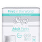 Sleepy Adult Incontinence Pants For Sensitive Skin With Pure Water Fibers For 12-hour Absorbency, Medium, Unisex Eco-pack