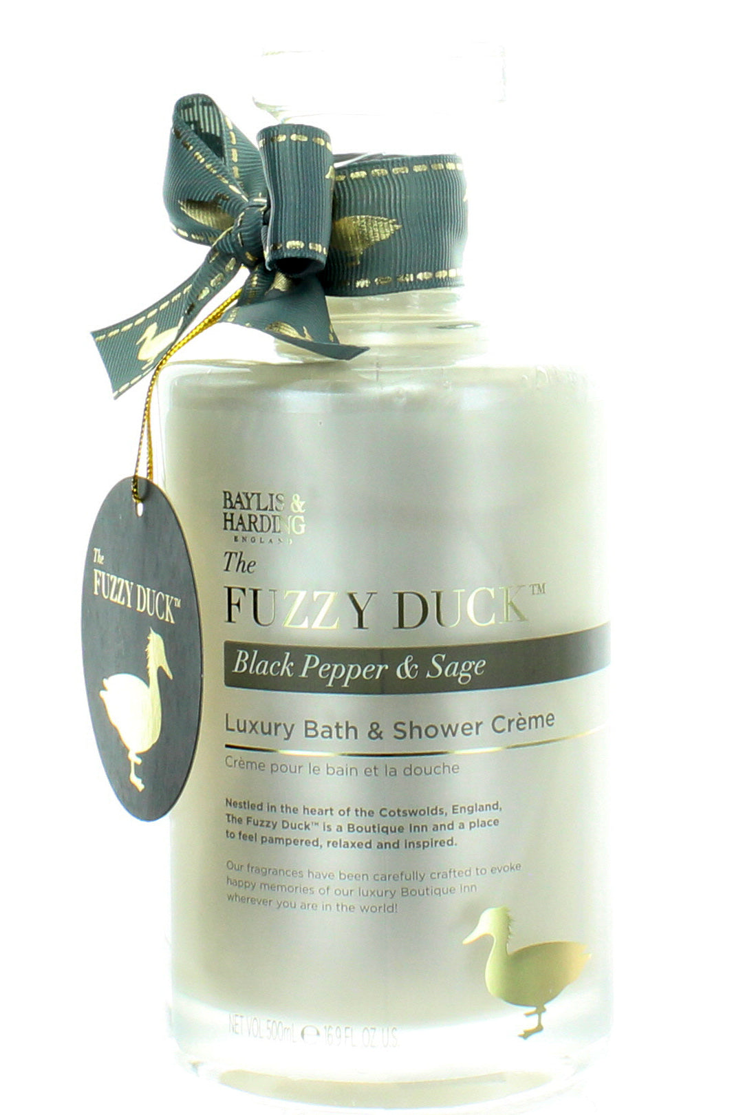 Baylis & Harding Fuzzy Duck كريم الاستحمام الفاخر المهدئ بالفلفل الأسود والمريمية 500 مل