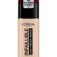 L'oreal Infallible Foundation 24hr 015 Porcelaine - Ultra-stretchable Gel For Long-lasting Coverage