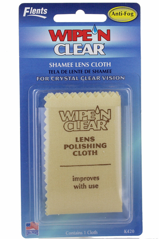 قطعة قماش Flents Anti-fog Lens - من الألياف الدقيقة، خالية من الوبر، 6x7 بوصات لرؤية واضحة