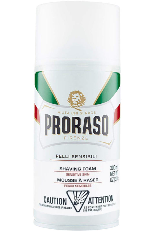 Proraso Sensitive Shaving Foam Oatmeal & Green Tea Protection 300ml Soothes Irritation And Ensures Smooth Glide