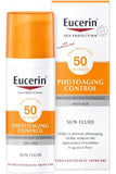 Eucerin Sun Age Control واقي شمسي بعامل حماية Spf50+ مع حمض الهيالورونيك لمكافحة الشيخوخة - 50 مل