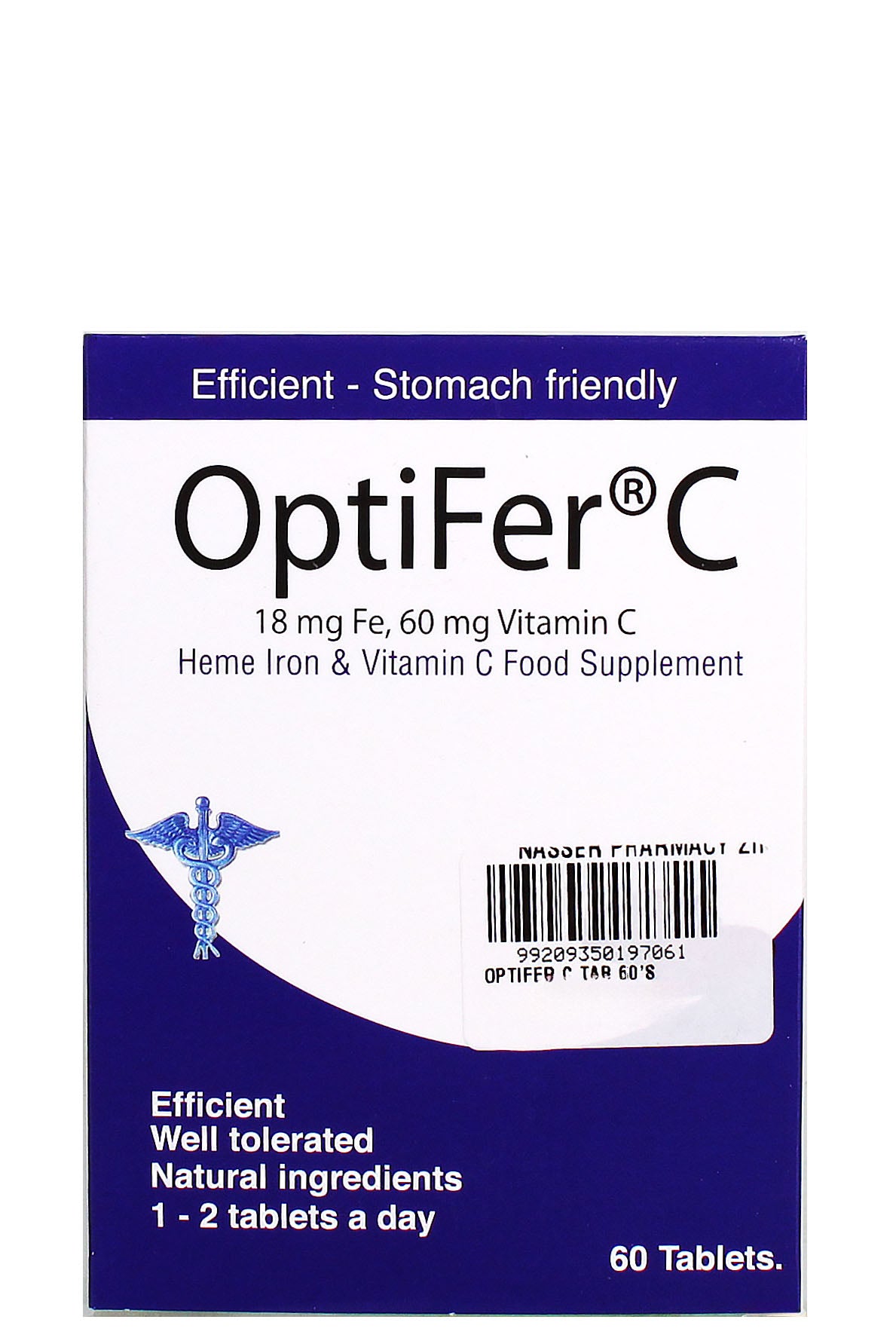 Optifer Heme Iron 18 Mg/vitamin C 60 Mg, 60 Immunity Booster Tablets