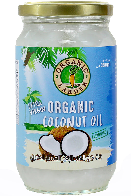 Organic Larder Virgin Coconut Oil Cold-pressed 100% Raw Nutrient-rich Multi-purpose 350ml