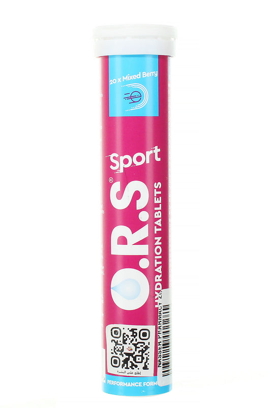 Ors Sport Electrolyte Tablets, With Sodium, Potassium, And Magnesium, 20 Effervescent Tablets, Mixed Berry Flavor, Pack