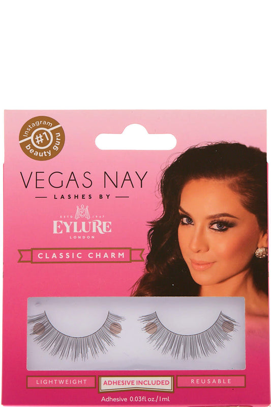 Eylure Vegas Nay Classic Charm - رموش خفيفة الوزن قابلة لإعادة الاستخدام