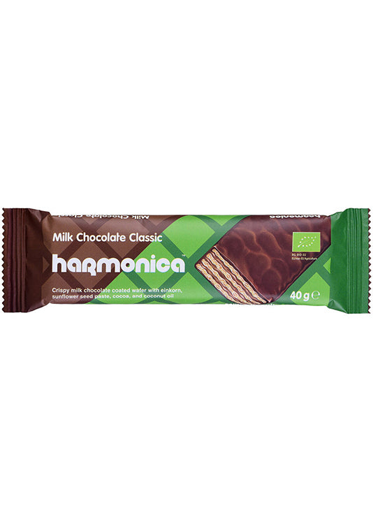 Harmonica Milk Chocolate Classic Wafer - Einkorn-coconut-sunflower Blend, 40g