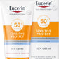 واقي الشمس للوجه Eucerin Sensitive Protect بعامل حماية SPF50+ للبشرة الجافة وللوقاية من التصبغات - 50 مل