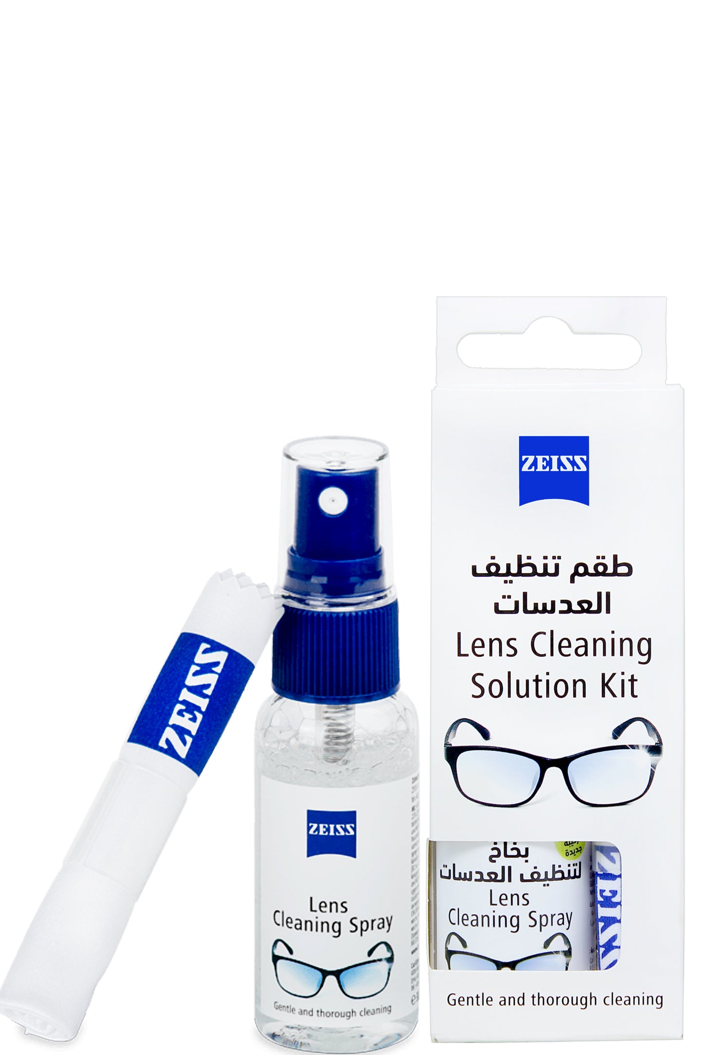 Zeiss Professional Lens Cleaning Kit High-performance Spray & Microfiber Cloth Compact Size For Eyeglasses And Camera Lenses