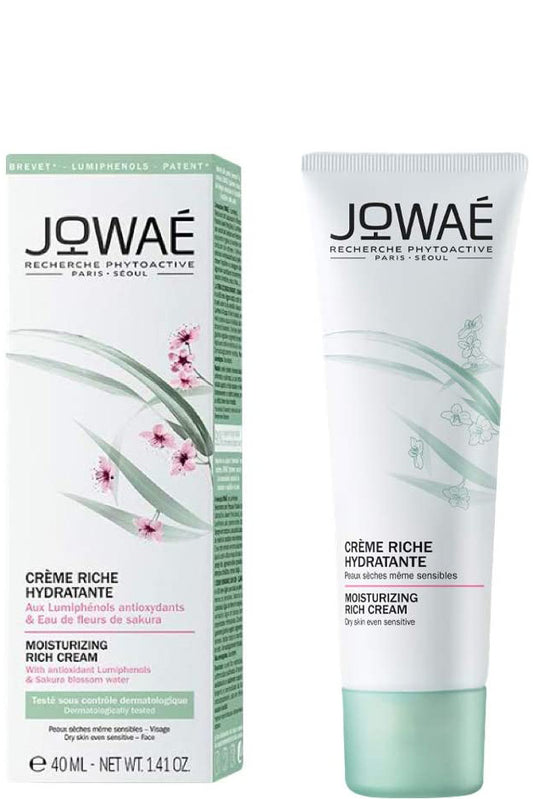Jowae Rich Moisturizing Cream Deep Hydration And Antioxidant Protection With Shea Butter 40ml For Dry, Sensitive Skin