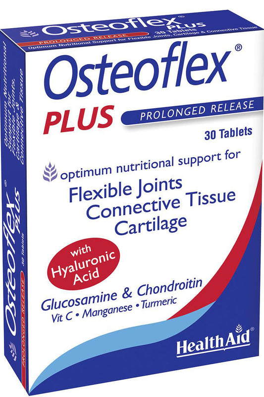 Healthaid Osteoflex Plus جلوكوزامين وكبريتات الكوندرويتين لدعم المفاصل 30 قرصًا