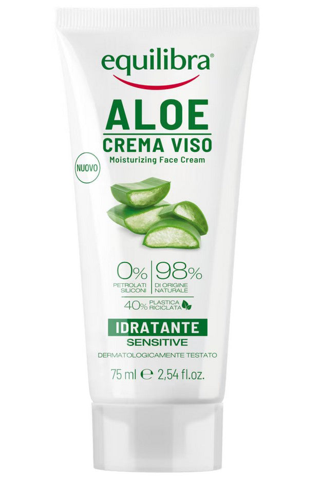 Equilibra Aloe Moisturizing Face Cream Deep Hydration With 40% Aloe Vera And Plant Ingredients 75ml