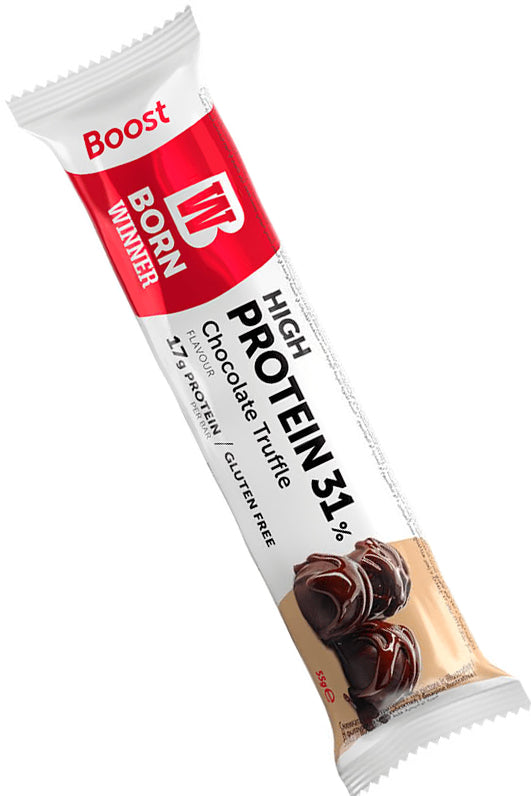 Born Winner Boost Protein Bar Choc Truffle High-protein Snack With Triple Protein Matrix 55g Gluten-free