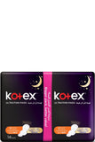 Kotex Ultra Thin Overnight Wings 14 Pads - Wider Back For Peaceful Sleep