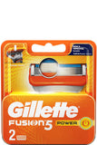 Gillette Fusion Power Cartridge - 2 Pieces For Comfortable Multi-blade Shaving