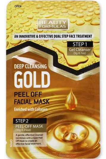 Beauty Formulas Dual Step Gold Collagen Facial Mask - 3g + 10g