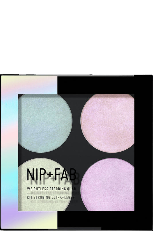 Nip Fab Weightless Strobing Quad إضاءة جيلي هايلايتر بلمعان قابل للزيادة يدوم طويلاً مناسب لجميع ألوان البشرة