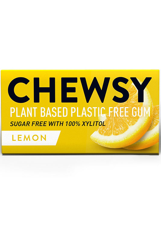 Chewsy Lemon Gum 15g - All-natural, Chemical-free, With Xylitol And Natural Lemon Flavor