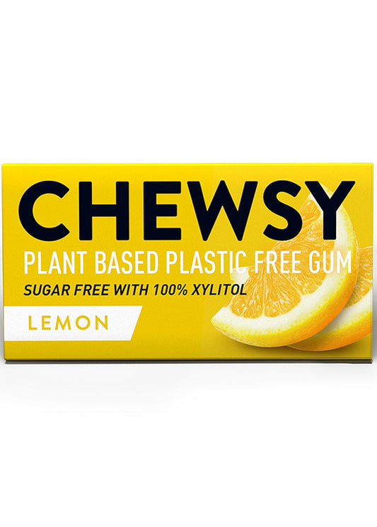 Chewsy Lemon Gum 15g - All-natural, Chemical-free, With Xylitol And Natural Lemon Flavor