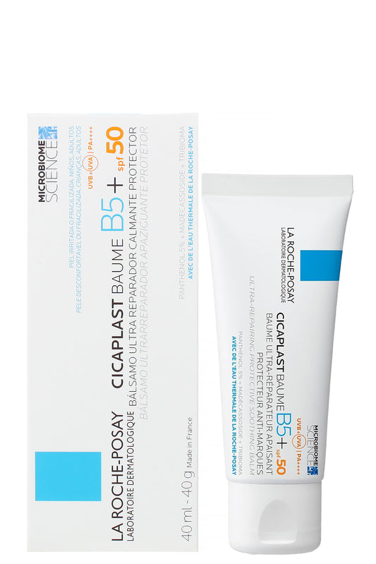 لاروش بوزيه سيكابلاست بوم بي 5+ كريم متعدد الاستعمالات بتركيبة مهدئة مع حماية من الشمس SPF50+ ومكونات مرطبة 40 مل