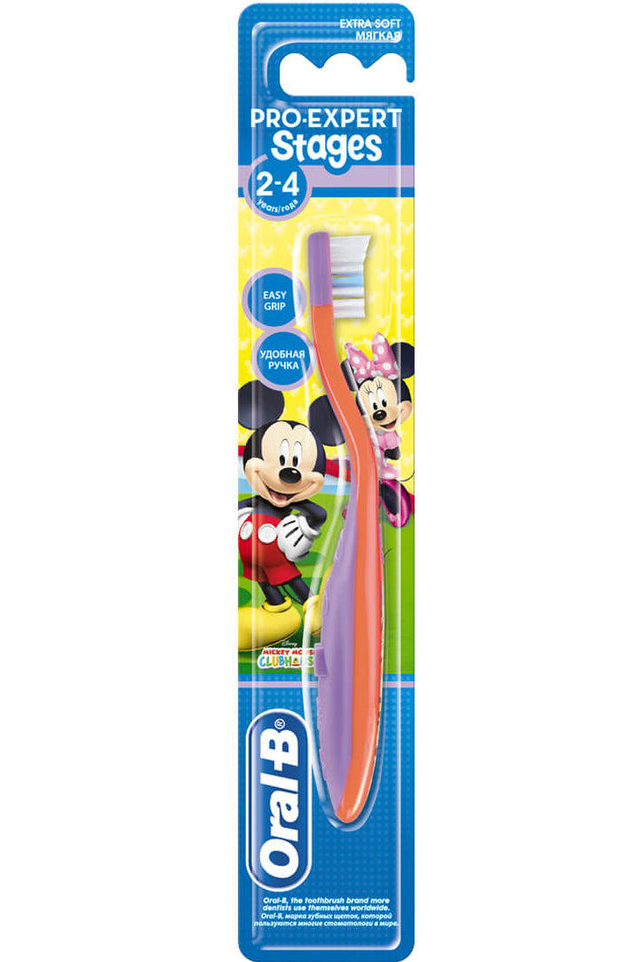 Oral-b Stages 2-4 Years Mickey Toothbrush Extra Soft For Small Mouths