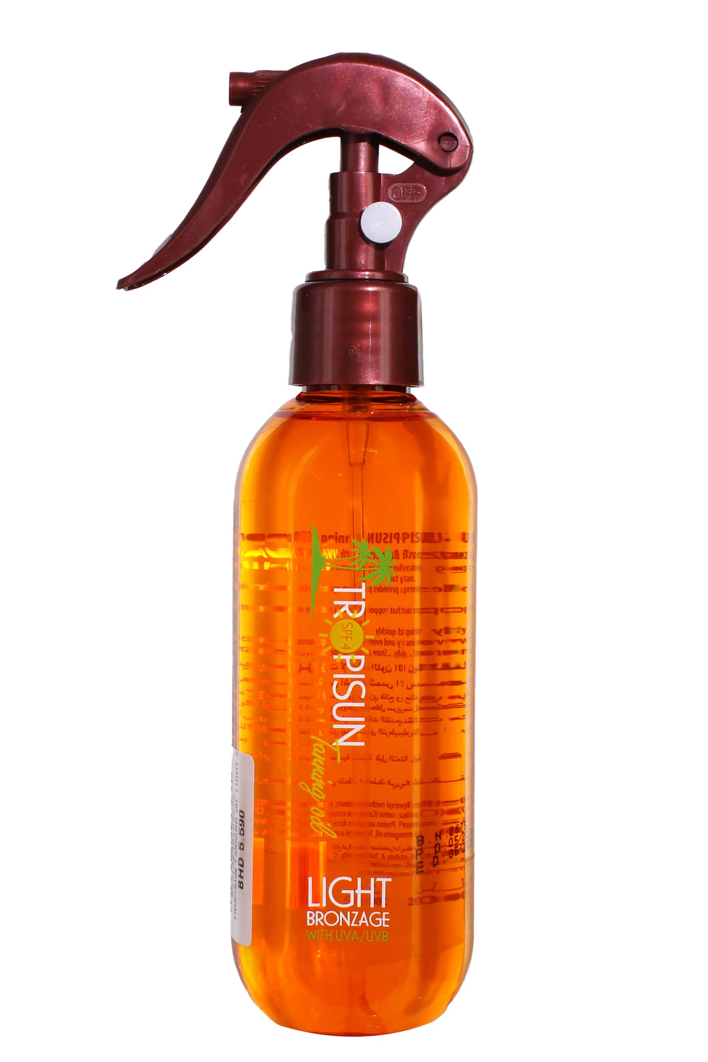 Htmsukhtian Tropisun Tanning Oil Light Deep Hydration & Natural Tan 200ml Tropical Scent