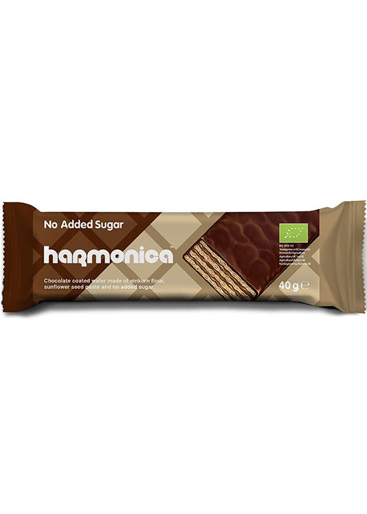 Harmonica Chocolate Coated Wafer With No Added Sugar - Milk Chocolate, 40g