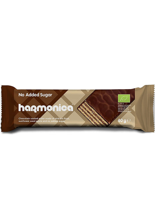 Harmonica Chocolate Coated Wafer With No Added Sugar - Milk Chocolate, 40g