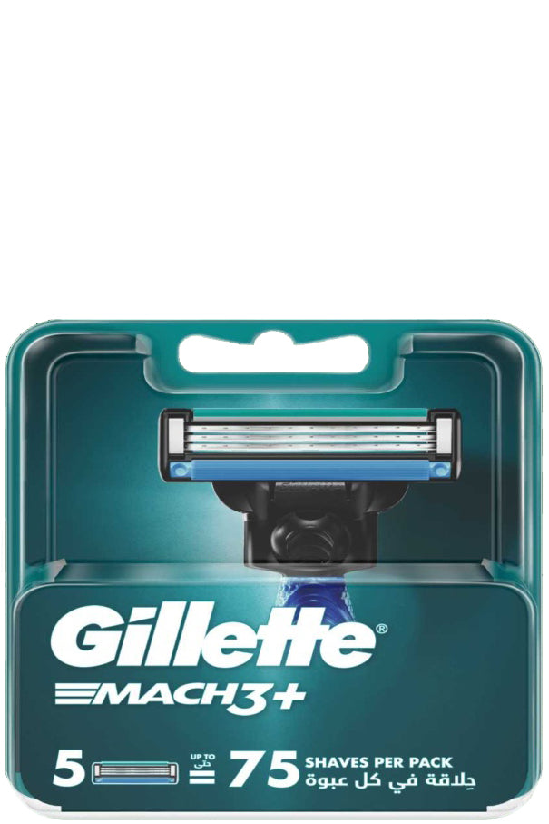 شفرات حلاقة جيليت ماك 3 بلس، 5 شفرات بتقنية دورا كومفورت لحلاقة ناعمة ومريحة
