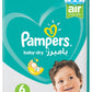 Pampers Baby-dry Diapers Size 6 Extra Large Overnight Protection With Advanced Air Channels 48 Count