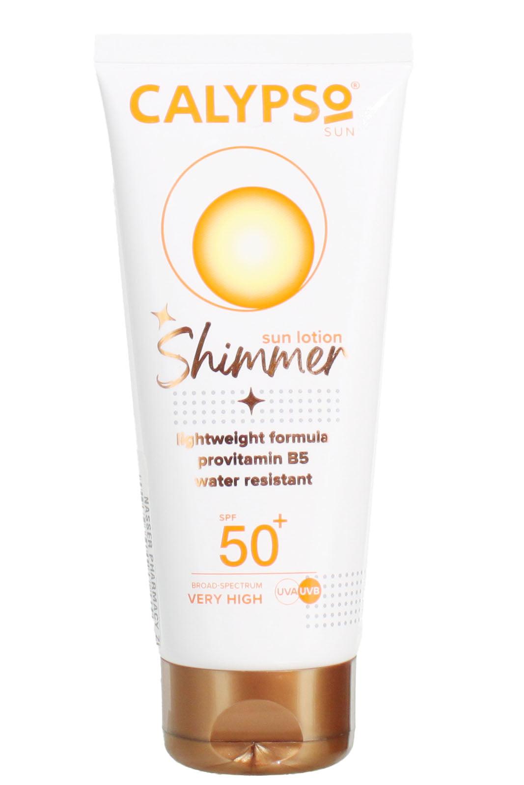 كريم الحماية من الشمس كاليبسو شيمر بعامل حماية SPF50+ مع حماية عالية من الأشعة فوق البنفسجية UVA/UVB وتأثير لامع مرطب، 100 مل