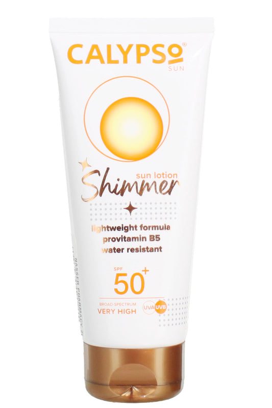كريم الحماية من الشمس كاليبسو شيمر بعامل حماية SPF50+ مع حماية عالية من الأشعة فوق البنفسجية UVA/UVB وتأثير لامع مرطب، 100 مل