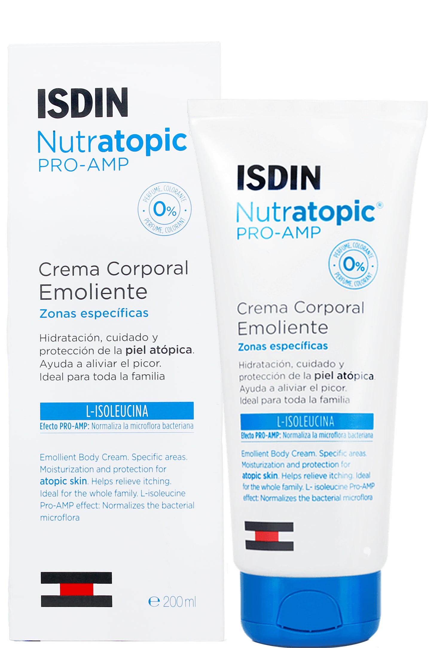 كريم Isdin Nutratopic Pro-amp المطري ترطيب عميق وراحة مهدئة للبشرة الأتوبية 200 مل