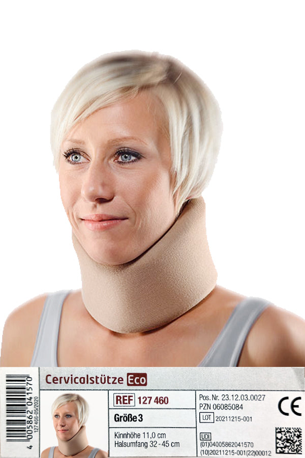 دعامة الرقبة الثابتة من بورت (Bort Cervical Support) - إسفنج تشريحي، ارتفاع 11 سم، غطاء لطيف على البشرة، خفيف الوزن ومريح