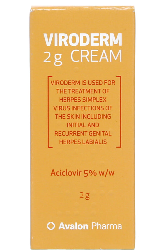 Viriderm 5% W/w, 2 G Cream, Tube