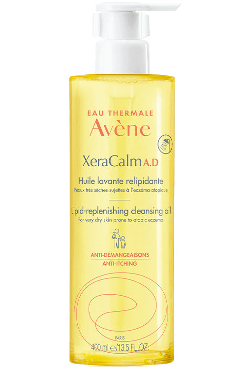 زيت التنظيف XeraCalm A.D من Avène ترطيب لطيف واستعادة الحاجز الواقي 400 مل