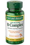 Nature's Bounty B-complex عالي الفعالية لدعم القلب والجهاز العصبي 125 قرصًا