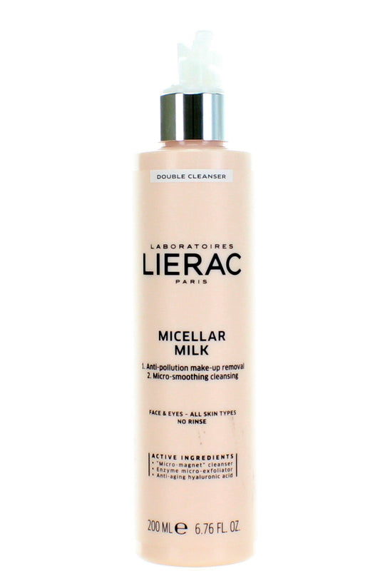 Lierac Double Nettoyant Micellar Milk 200ml - Hydrating Anti-pollution Double Cleanser