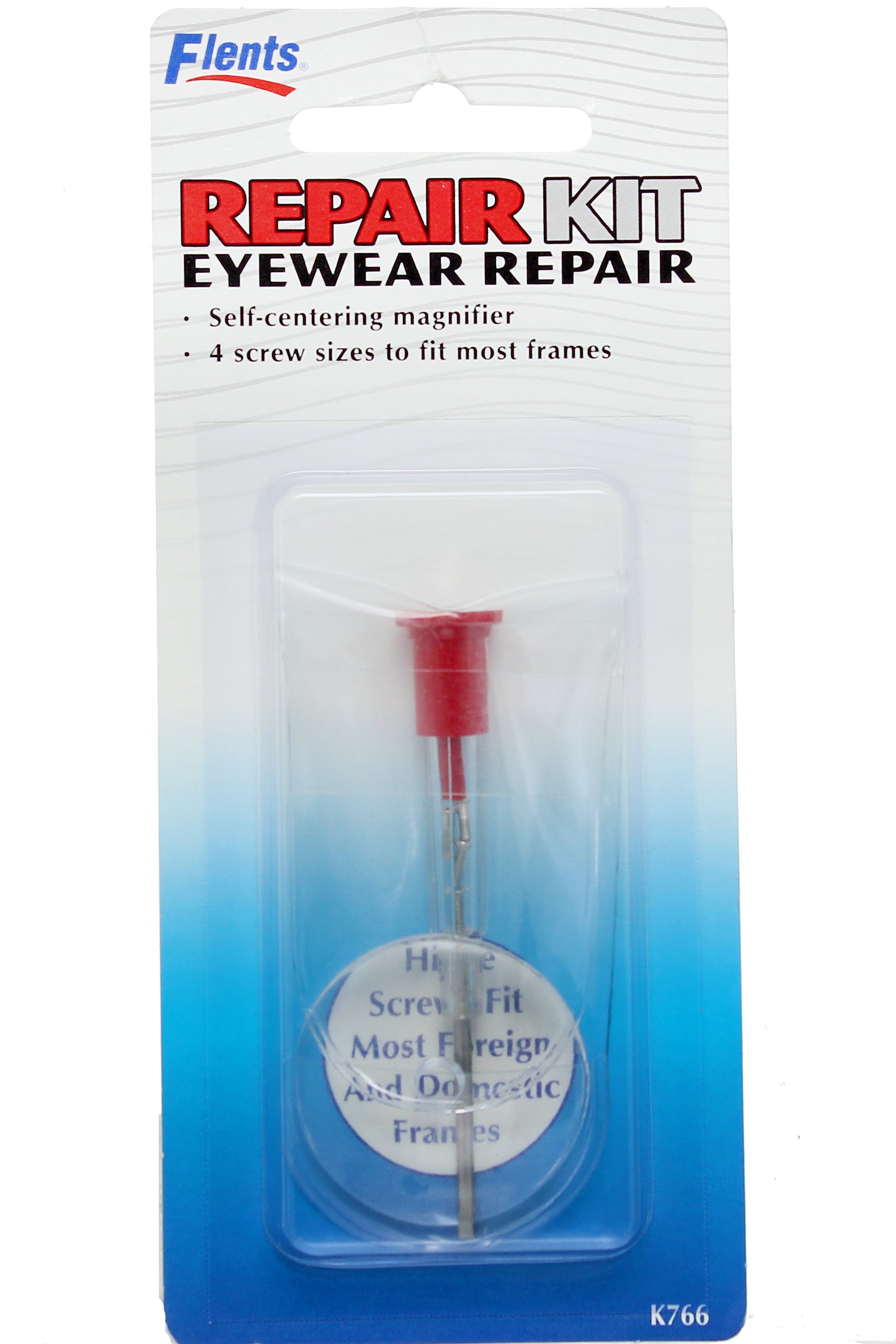 Flents Eyeglass Repair Kit أداة مدمجة مزودة بمفك براغي دقيق ومكبر مدمج لإصلاح النظارات بسرعة
