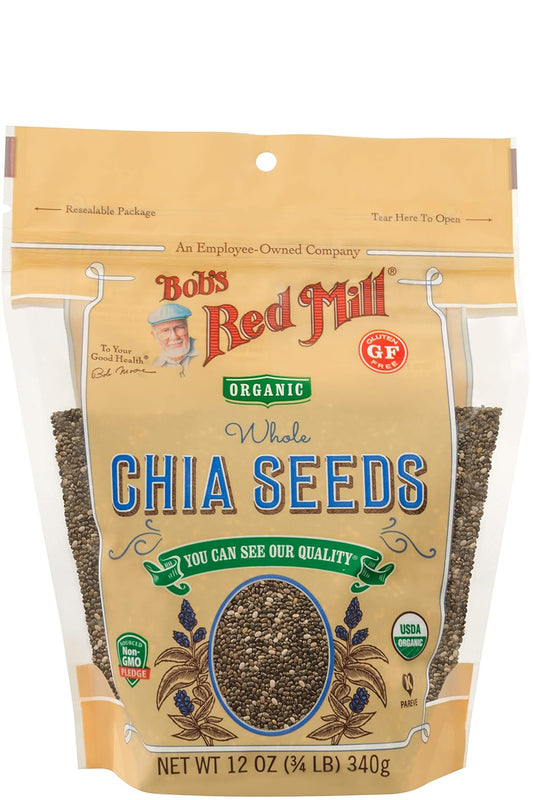 Bob's Red Mill Organic Chia Seeds High In Omega-3, Protein, And Fiber 340g