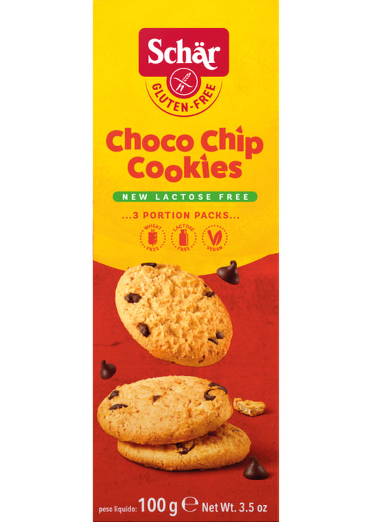 Dr. Schär Chocolate Chip Cookie 100g - American Original, Crunchy, Gluten-free