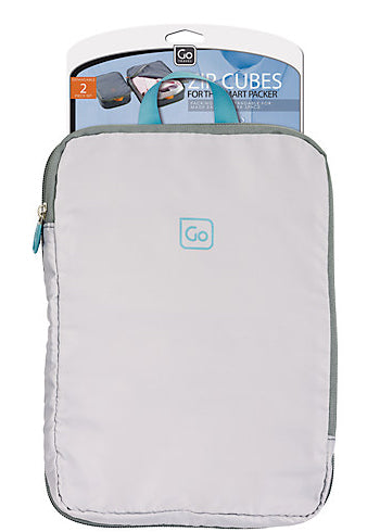 Go Travel Suitcase Organisers Zip Cubes - Expandable Packing Solution With Breathable Fabric - 2 Pack For Smart Organization