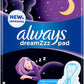 Always Dreamzpad Nightwings 24 فوطة لحماية مريحة وناعمة طوال الليل