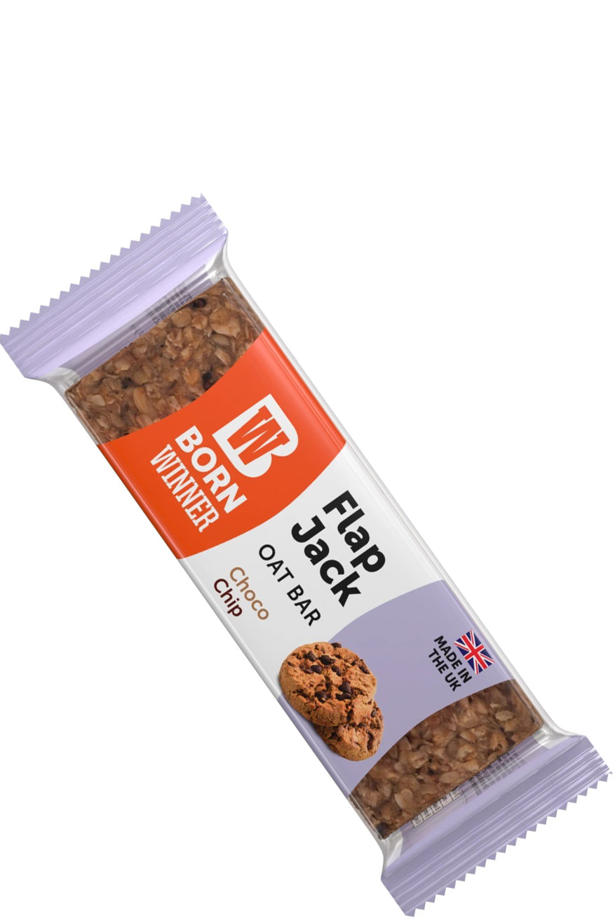 Born Winner Flapjack Oat Bars Choco Chip Energy Snack With Fruits, Nuts & Seeds 90g