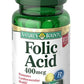 Nature's Bounty Folic Acid 400mcg Heart Health Prenatal Support 250 Tablets