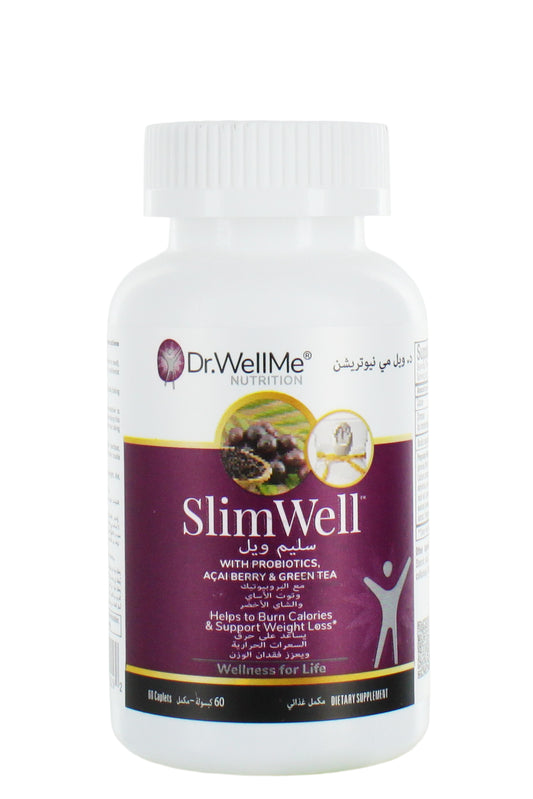 Drwellme Slimwell Calorie Burning Weight Loss Support Probiotics Açaí Green Tea 30 قرص