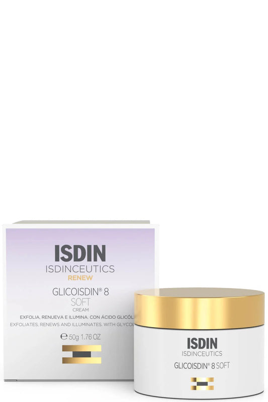 Isdin Glicoisdin 8 Soft Cream Hydration & Anti-aging With Glycolic Acid & Borage Oil 50ml