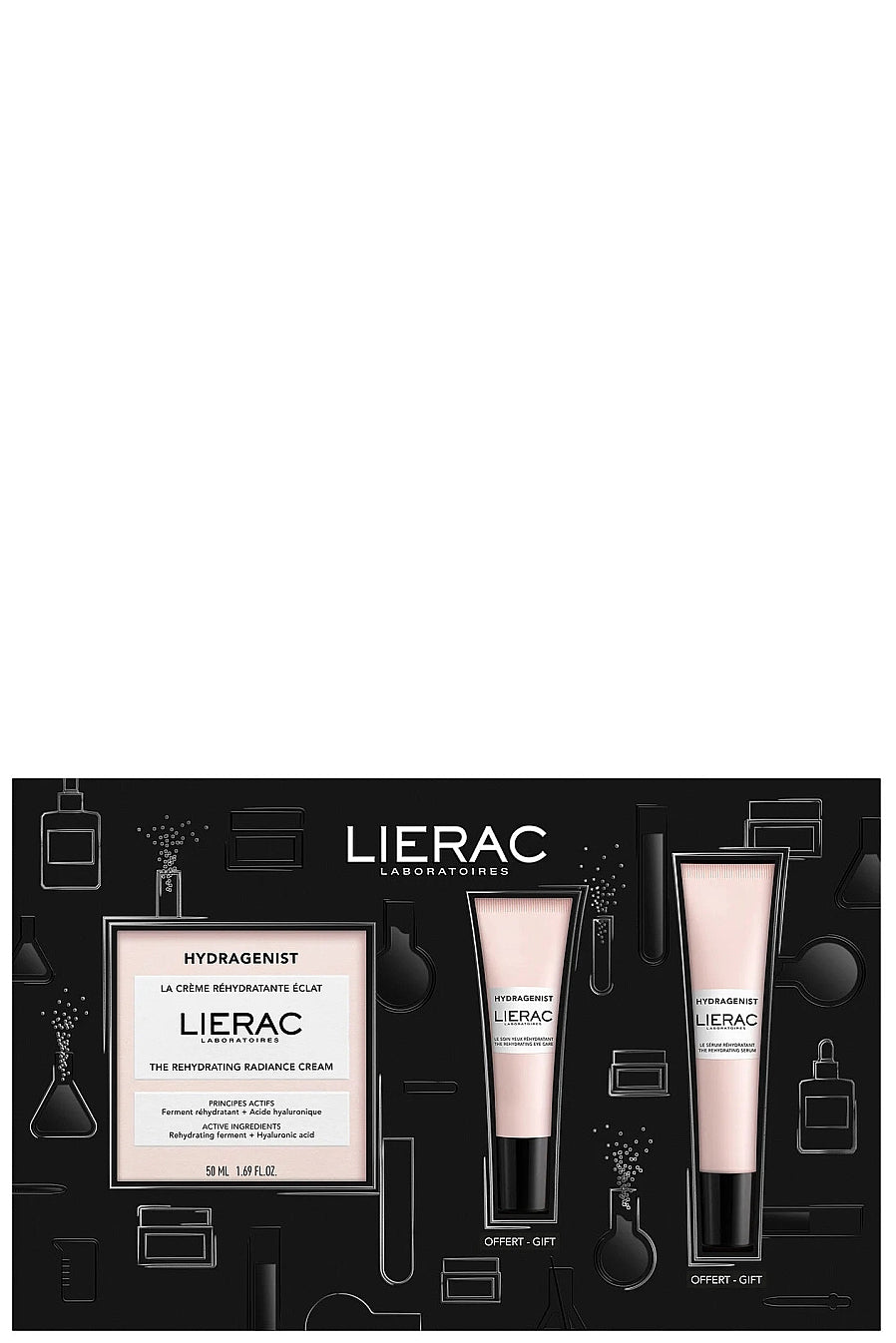 Lierac Noel 2023 Hydra Cream Set - كريم مرطب، سيروم وعناية للعين